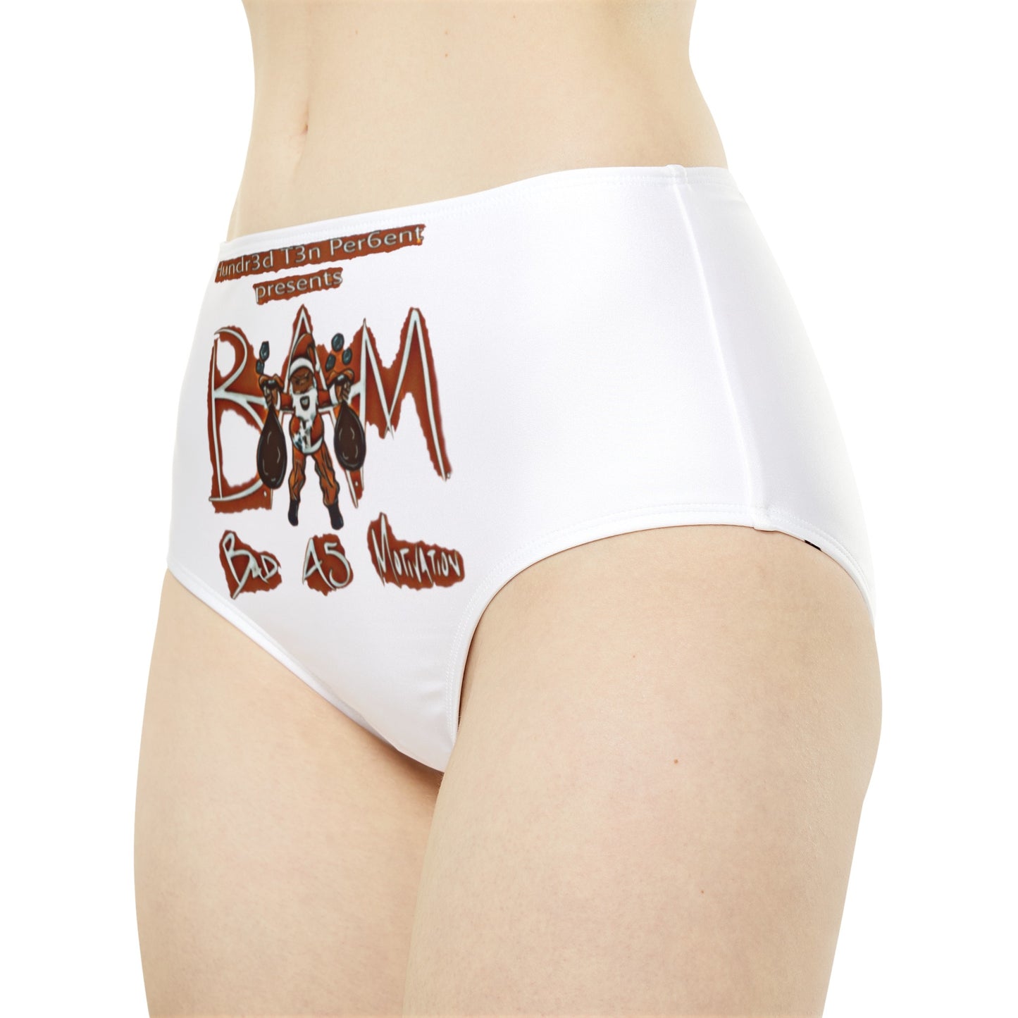 110%B.A.M. High-Waist Hipster Bikini Bottom (AOP)