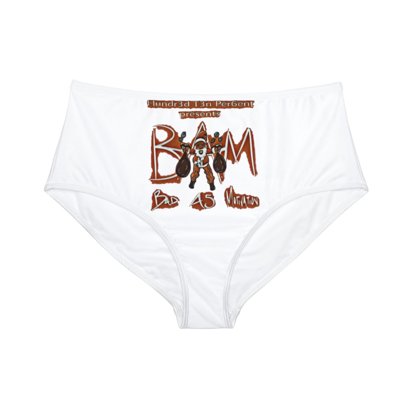 110%B.A.M. High-Waist Hipster Bikini Bottom (AOP)