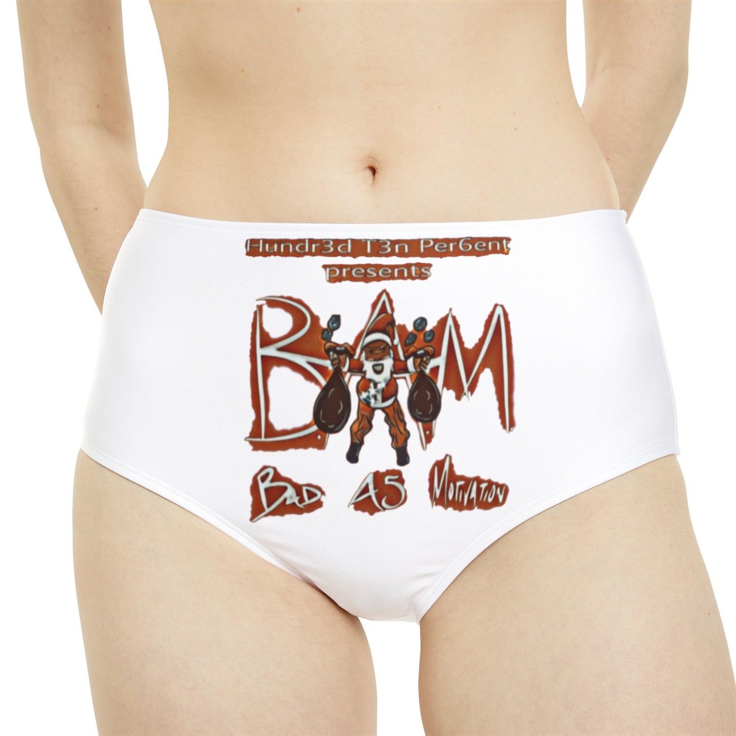 110%B.A.M. High-Waist Hipster Bikini Bottom (AOP)