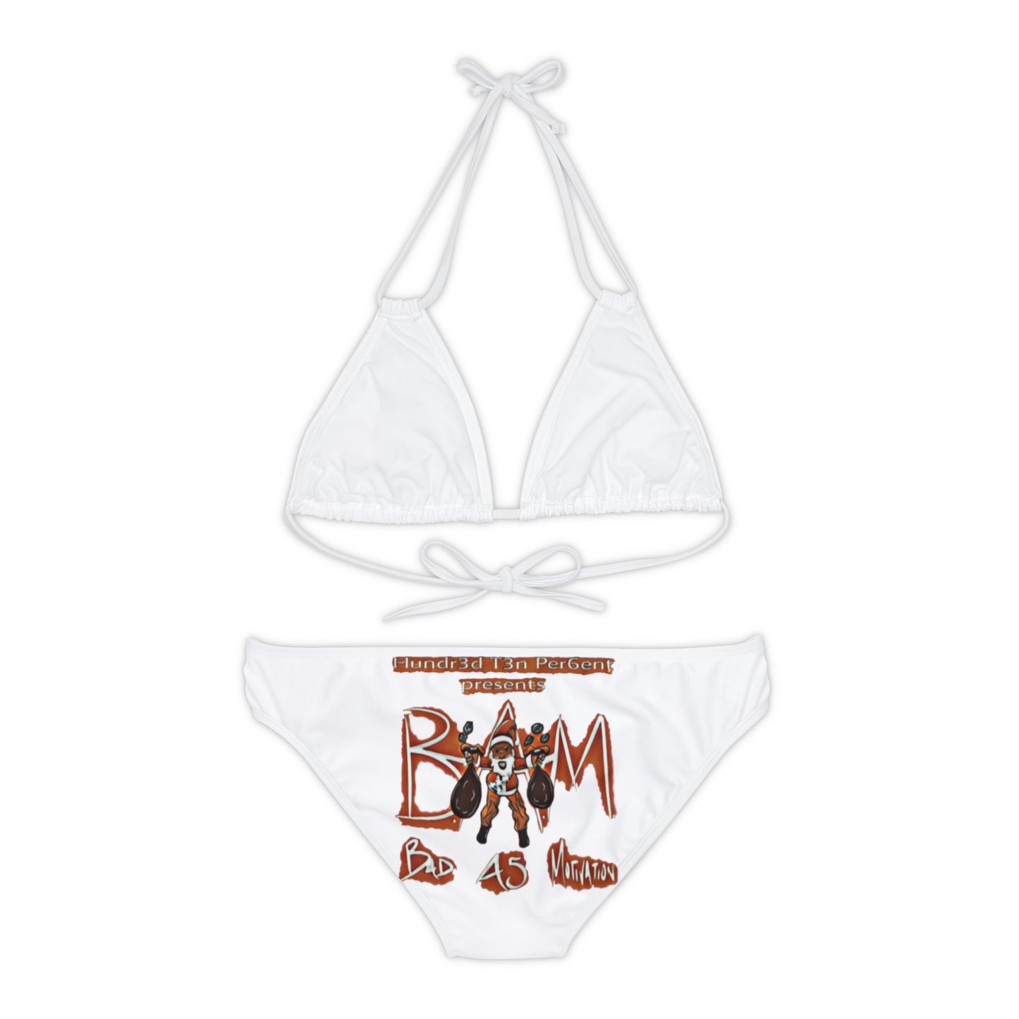 110%B.A.M. Strappy Bikini Set (AOP)