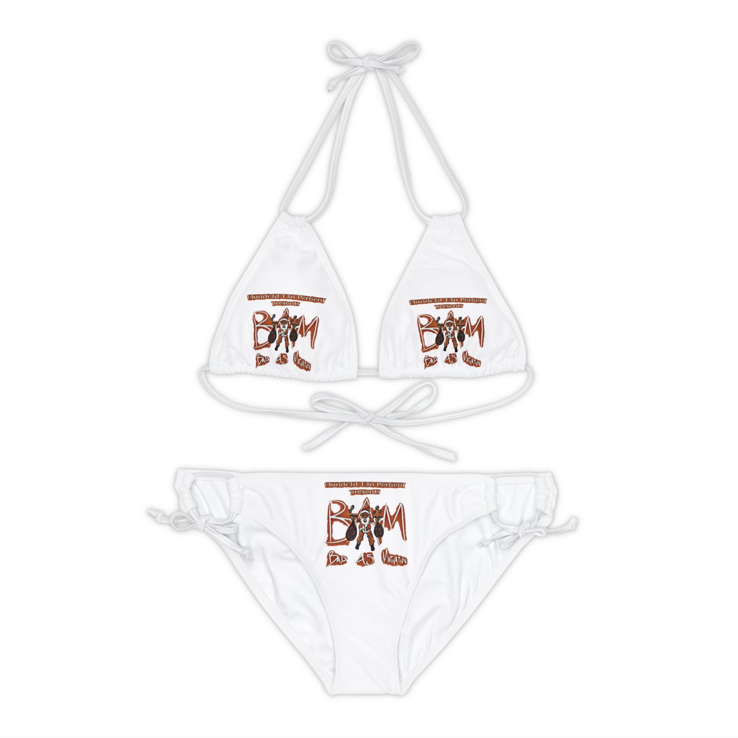 110%B.A.M. Strappy Bikini Set (AOP)