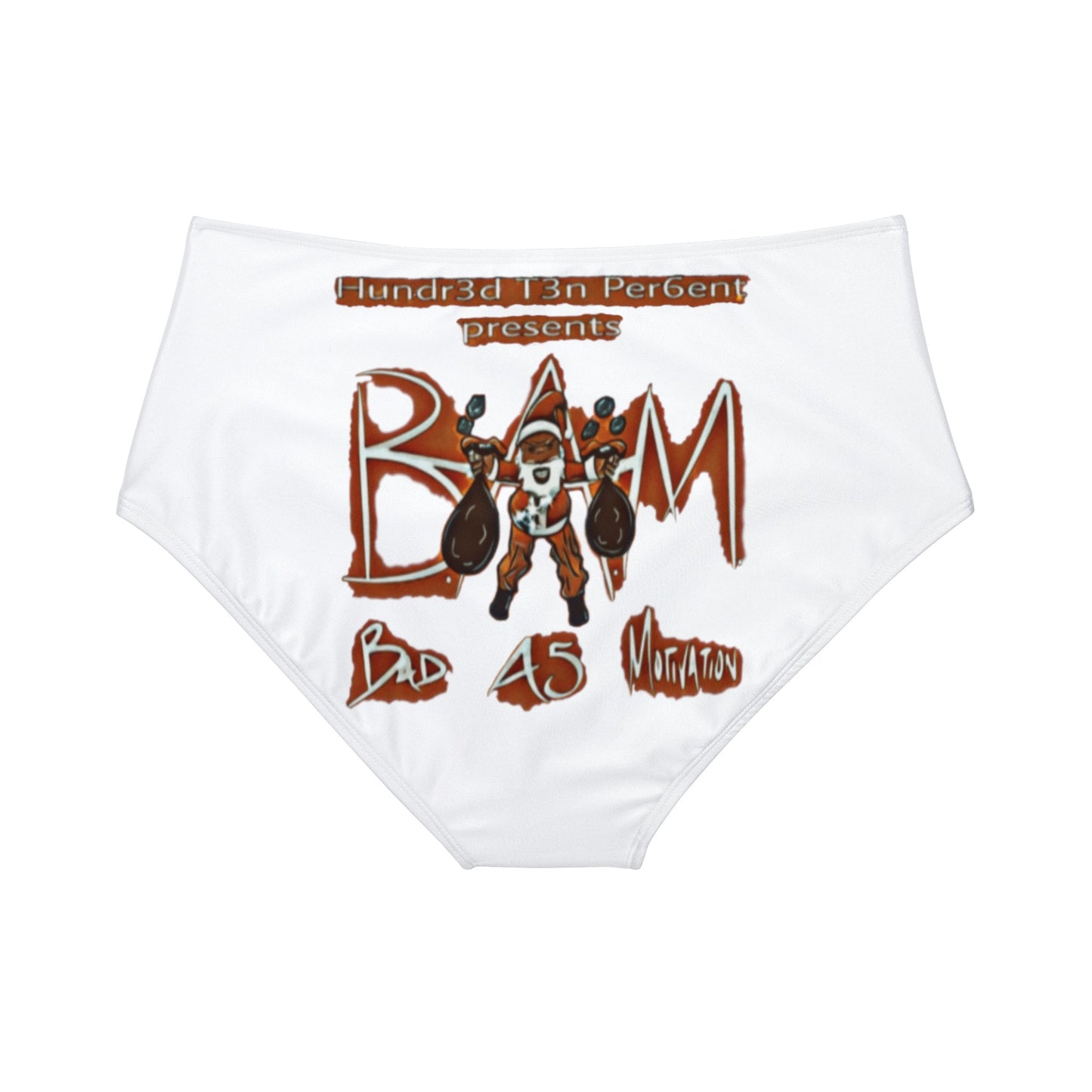 110%B.A.M. High-Waist Hipster Bikini Bottom (AOP)