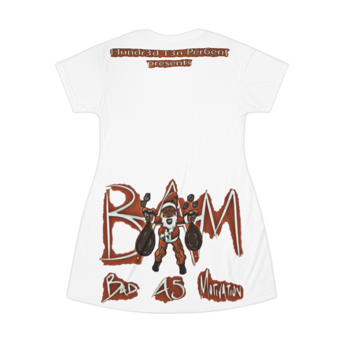 110%B.A.M. All Over Print T-Shirt Dress