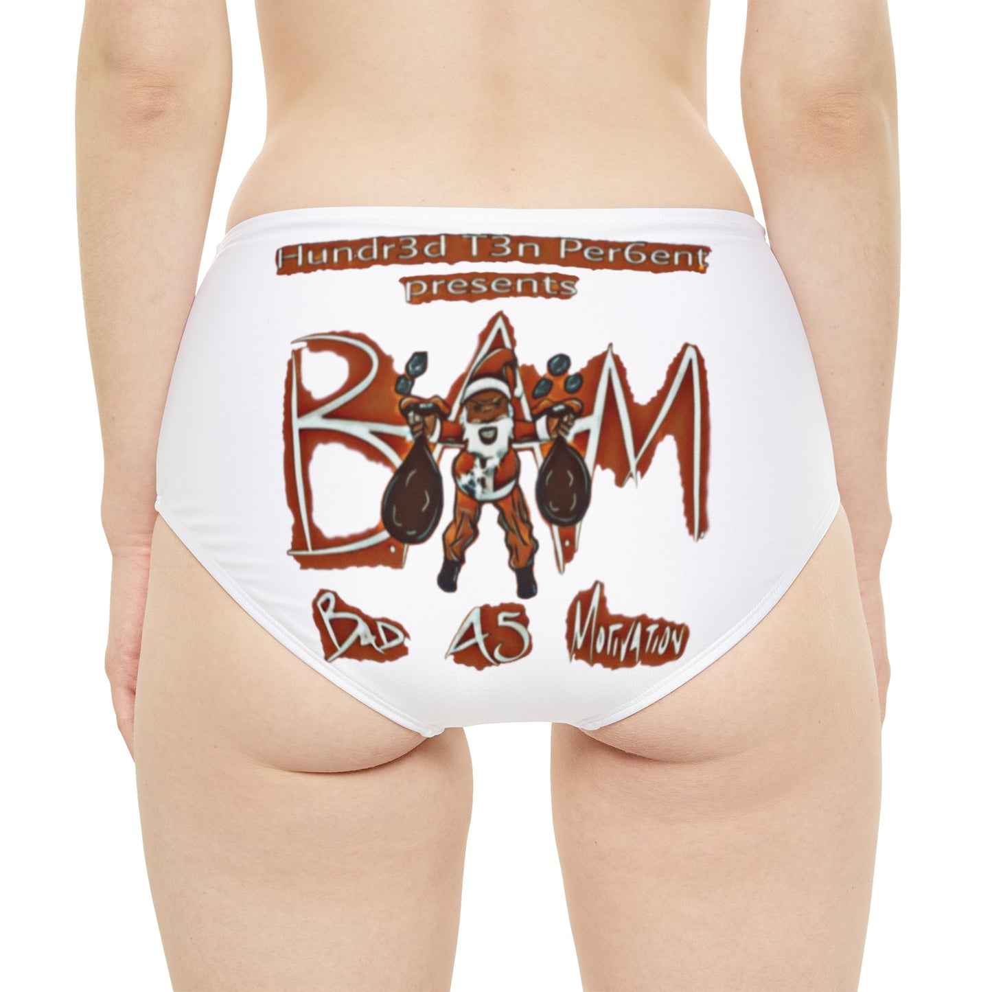 110%B.A.M. High-Waist Hipster Bikini Bottom (AOP)