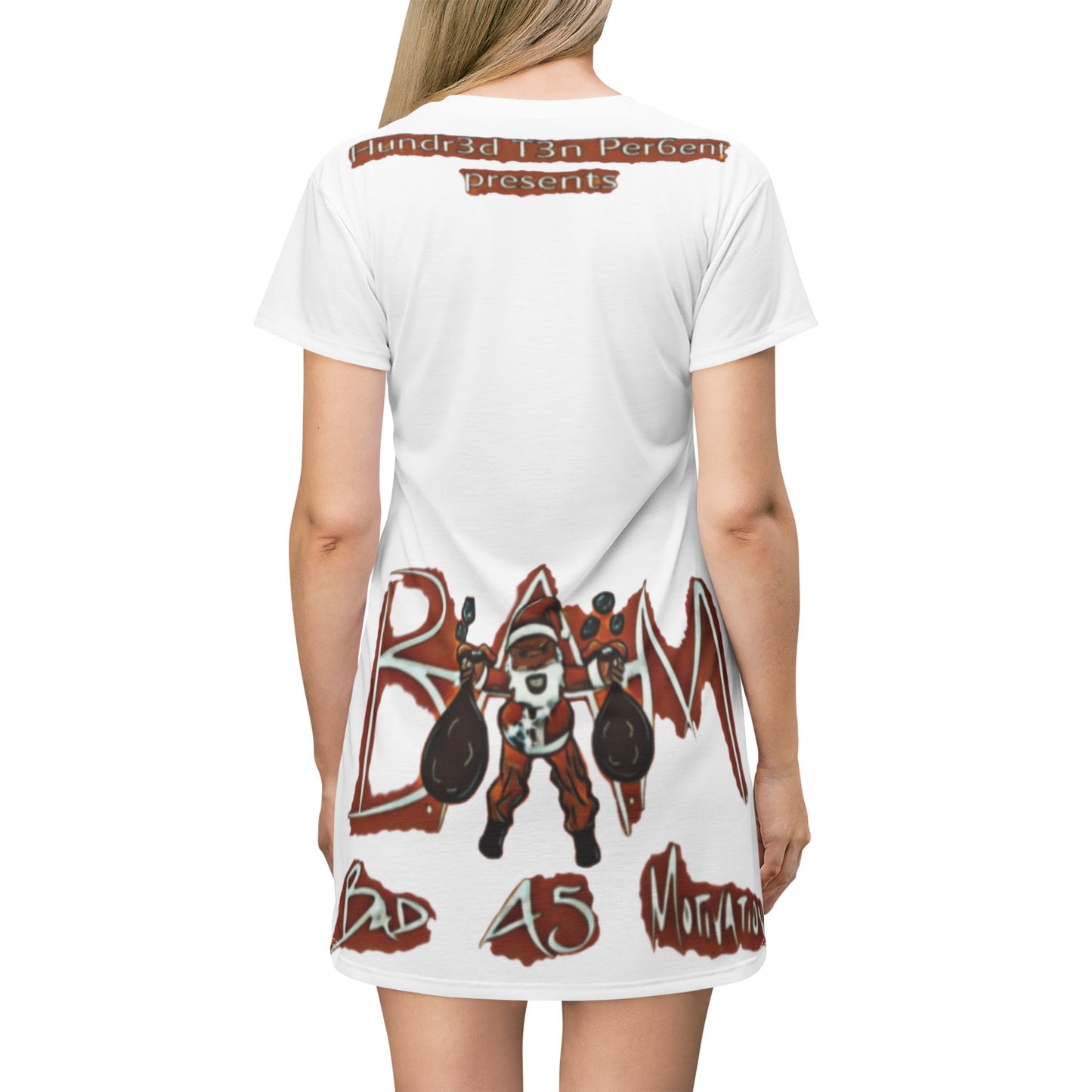 110%B.A.M. All Over Print T-Shirt Dress